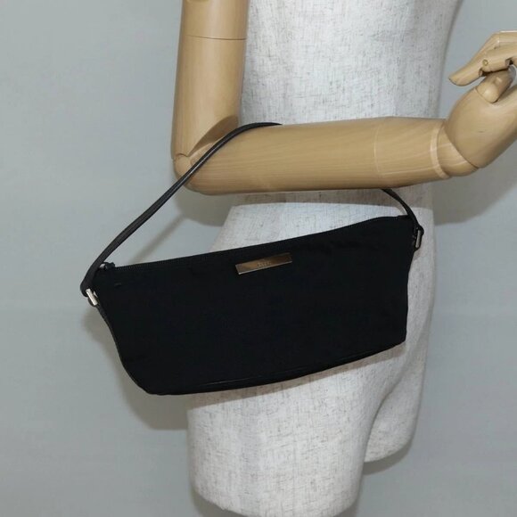 GUCCI Accessory Pouch Nylon Black Silver 039 1103 Auth ti3444 - Picture 15 of 16